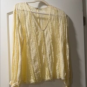 Zara ivory cream Lace Blouse